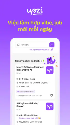 Upzi - Tìm việc làm cho Gen Z screenshot