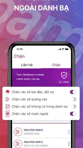 vCaller chặn gọi spam, đòi nợ screenshot