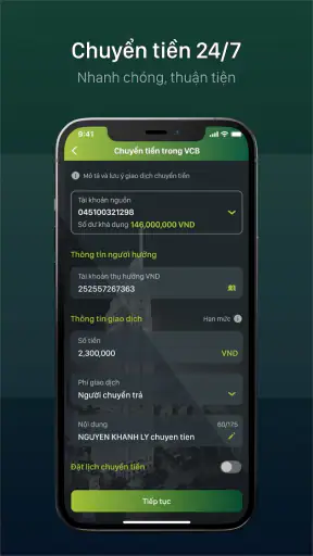 VCB DigiBiz screenshot