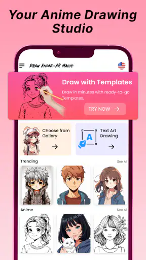 Vẽ Anime Phác thảo và đồ họa screenshot
