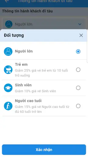 Vé tàu screenshot