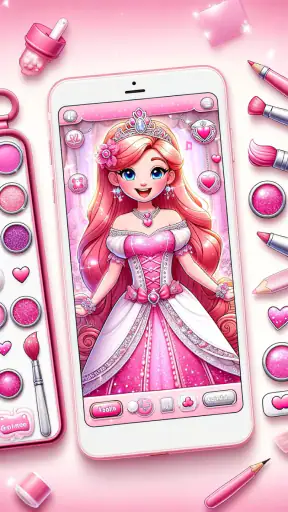 Vẽ tranh tô màu công chúa screenshot