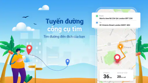 Vị trí bản đồ, Bản đồ vệ tinh screenshot