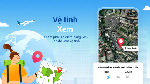 Vị trí bản đồ, Bản đồ vệ tinh screenshot