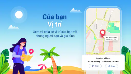 Vị trí bản đồ, Bản đồ vệ tinh screenshot