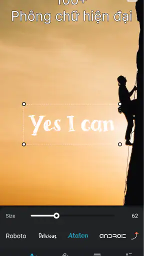 Viết chữ lên ảnh, Text Art screenshot