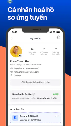 VietnamWorks - Tìm việc screenshot