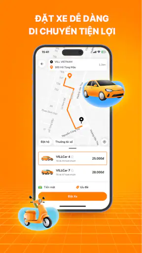 VILL: Đặt xe & giao đồ ăn screenshot