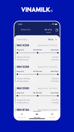 Vinamilk B2B screenshot