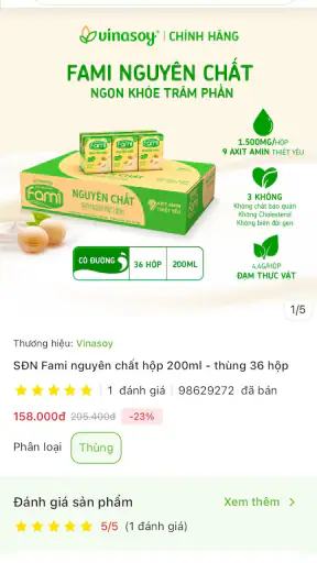 Vinasoy Shop screenshot
