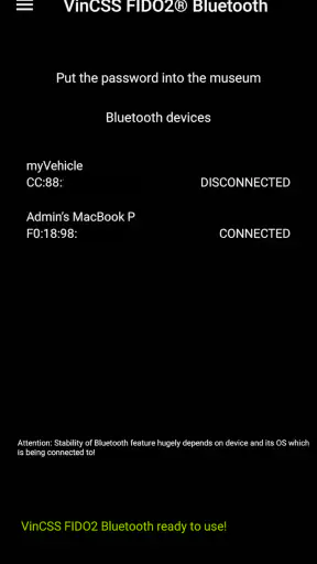 VinCSS FIDO2 screenshot