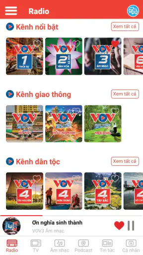 VOV Media Online screenshot