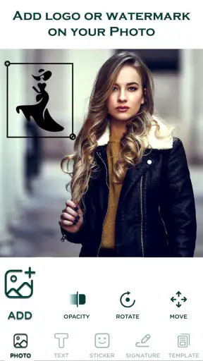 Watermark: Logo, Text on Photo screenshot
