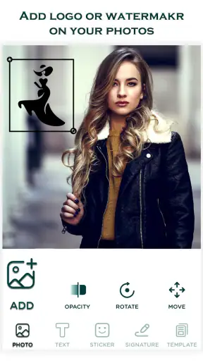 Watermark: Logo, Text on Photo screenshot