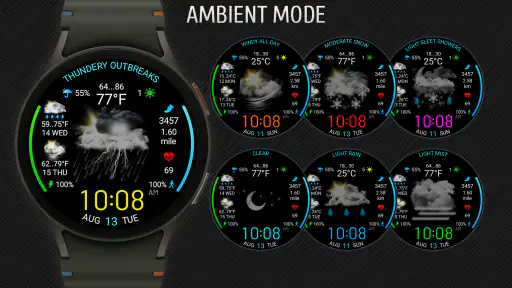 Weather watch face W5.5 screenshot