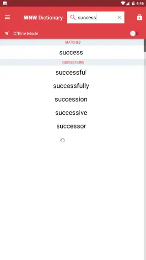 Webster's Thesaurus screenshot