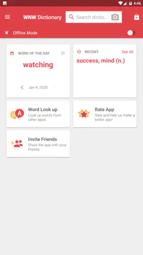 Webster's Thesaurus screenshot