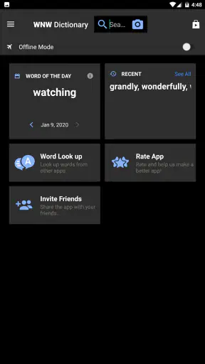 Webster's Thesaurus screenshot