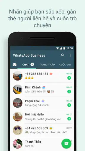 WhatsApp Business screenshot