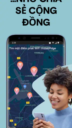 WiFi Passwords Map Instabridge screenshot
