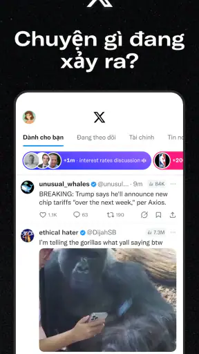 X (Trước đây là Twitter) screenshot