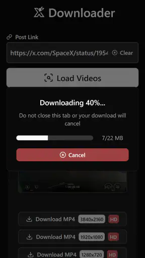 X Twitter Video Downloader screenshot