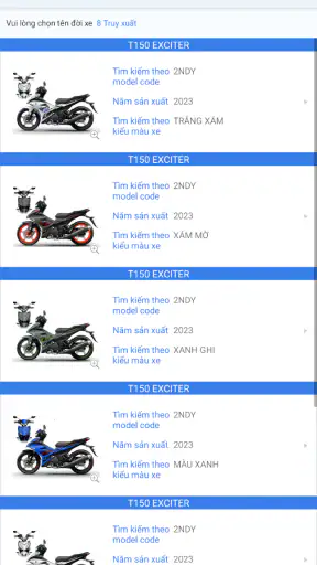 YAMAHA PartsCatalogue VNM screenshot